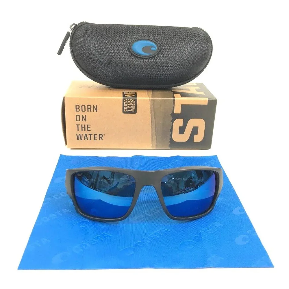 NEW COSTA Finlet 6S9118 911801 – Matte Black Frame Blue Mirror Polarized